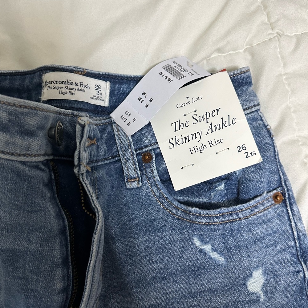 Abercrombie and fitch super skinny ankle high rise jean
